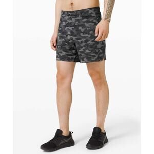 Lululemon Surge Shorts Liner 6" Variegated Mesh Camo Black